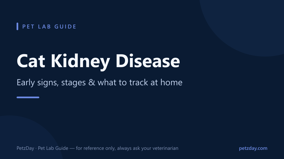 Cat kidney disease — early signs, stages and what to track at home