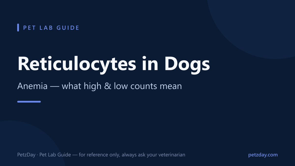 Reticulocytes and anemia in dogs — what high and low reticulocyte counts mean