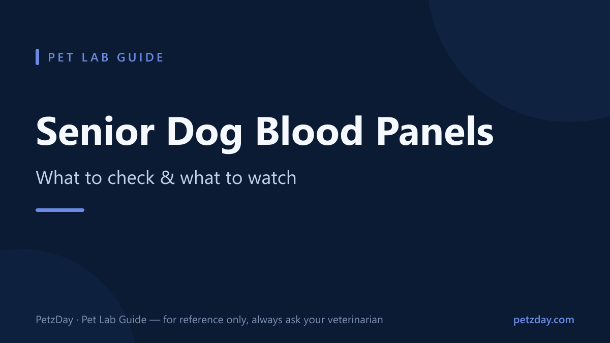 Senior dog blood panels — what they check and what to watch