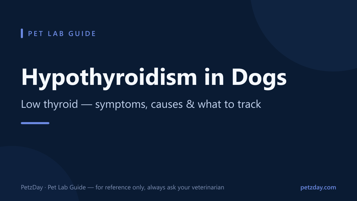 Hypothyroidism in dogs — symptoms, causes and what to track
